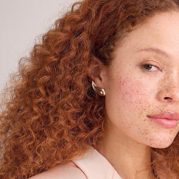 J Crew Jewelry - J Crew Paisley Silver Earrings and Necklace Set 24"